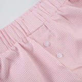 Striped Print Casual Shorts for Women