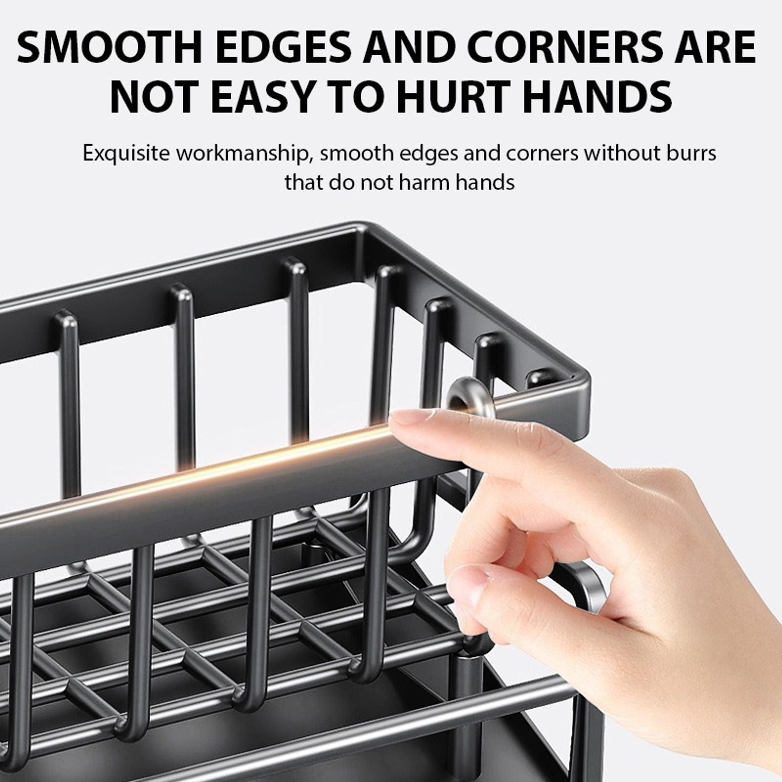 Kitchen Sink Drain Rack Organizer with Soap Holder