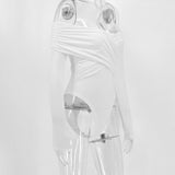 Women's Crossed Bodysuit with Long Sleeves