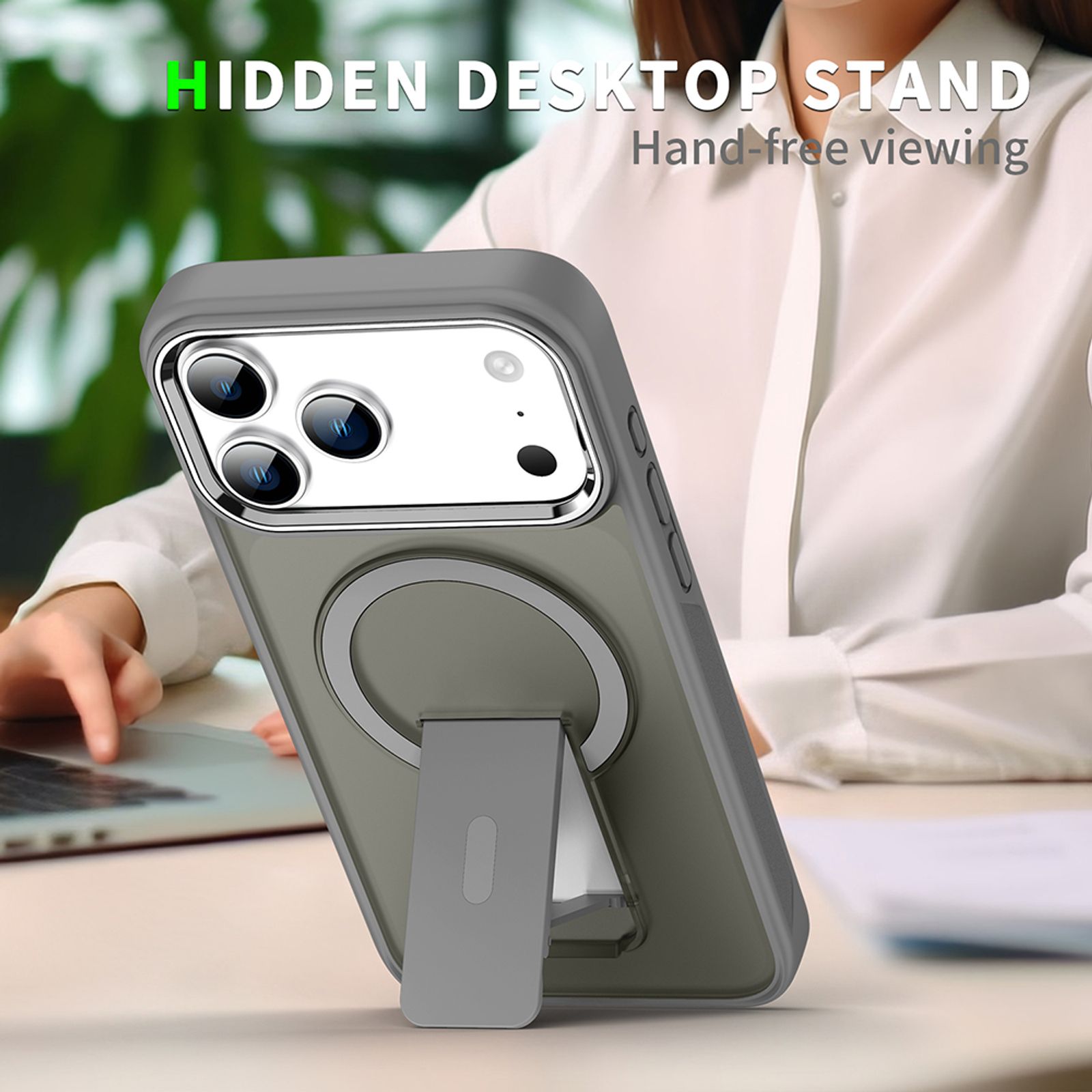 Luxury MagSafe iPhone 17 Pro Max Case with Stand