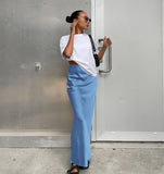 Elegant High Waist Black Trumpet Skirt for Women