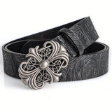Retro Bohemian Style Black PU Leather Belt