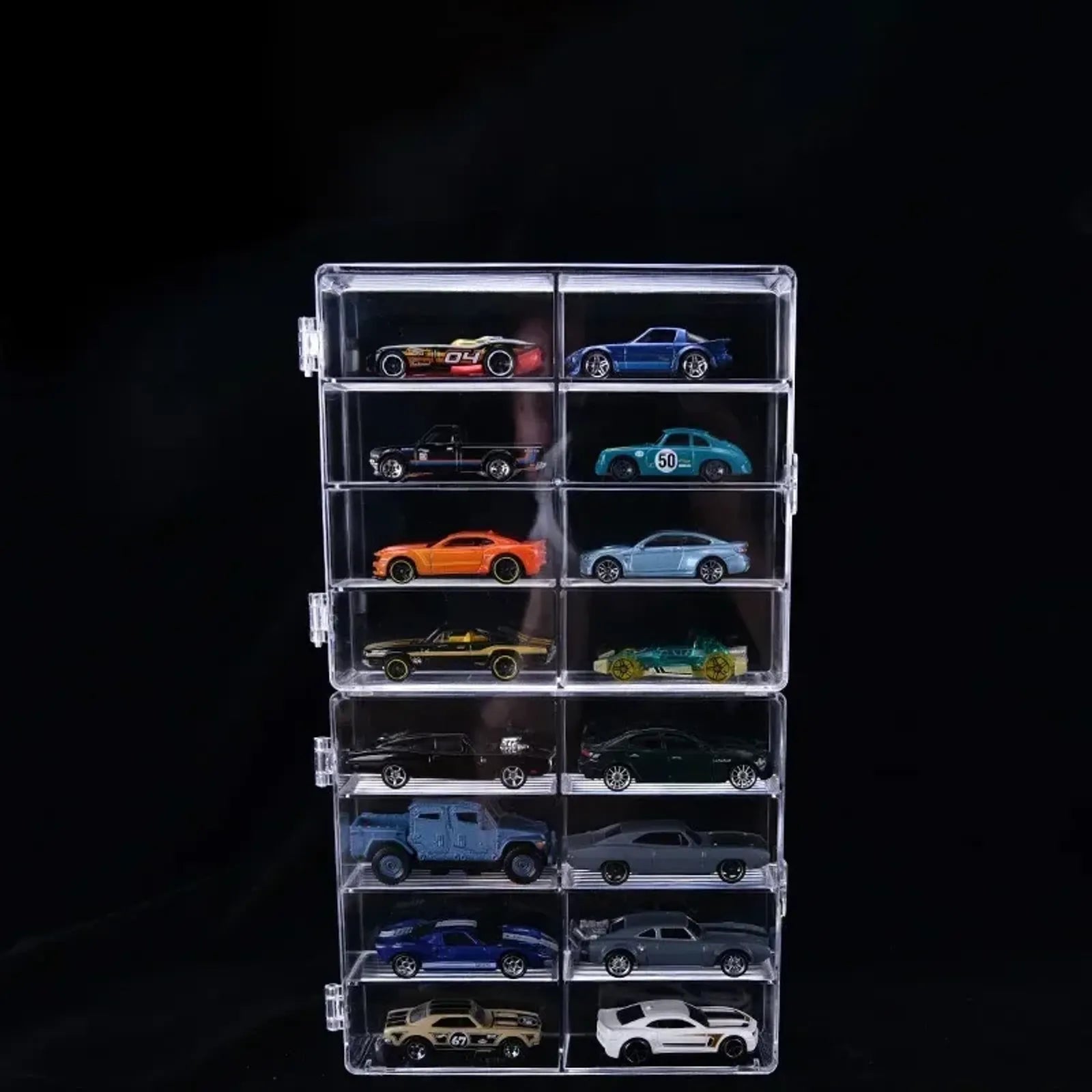 Acrylic Car Display Box 1:64 for Hot Wheels - 8 Grid Rack