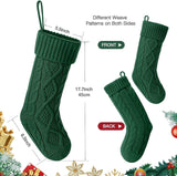 Large Cable Knit Christmas Stockings for Kids