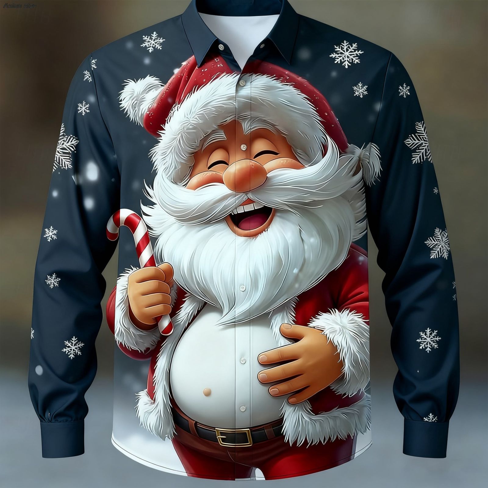 2025 Christmas Men's Vintage Santa Claus Long Sleeve Shirt