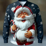 2025 Christmas Men's Vintage Santa Claus Long Sleeve Shirt