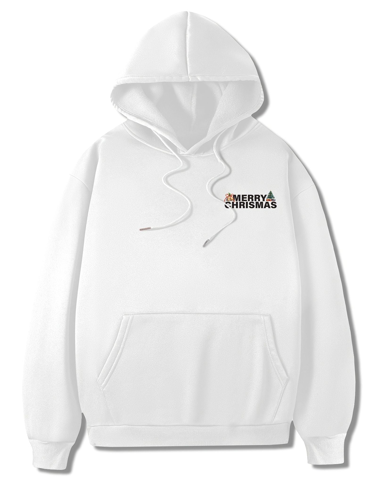 Christmas Tree Print Hooded Sweatshirt for Men & Women