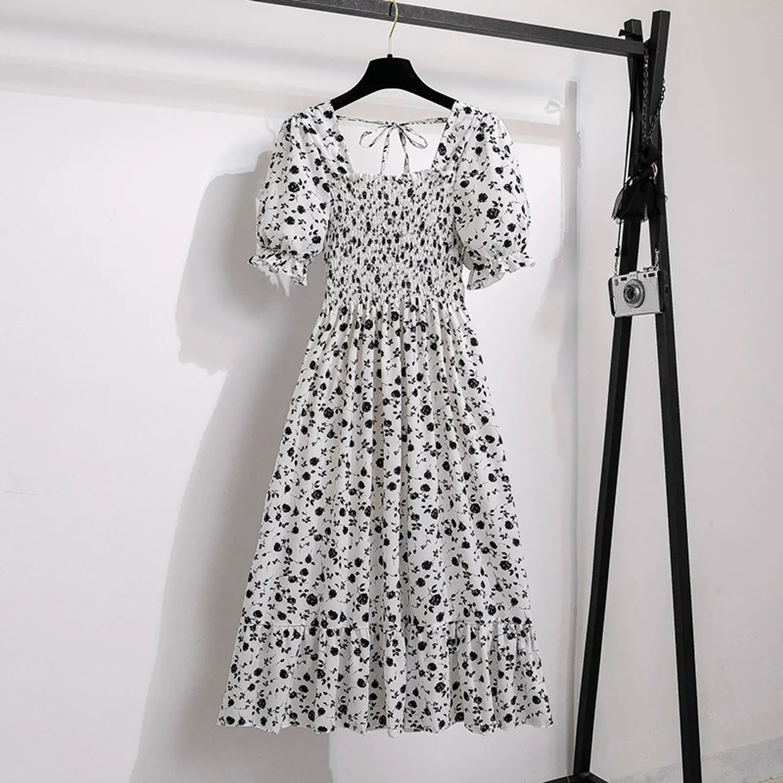 Spring Summer Chiffon A-line Dress for Women