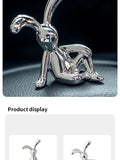 2PC Long-Eared Rabbit Double Statue Decoration