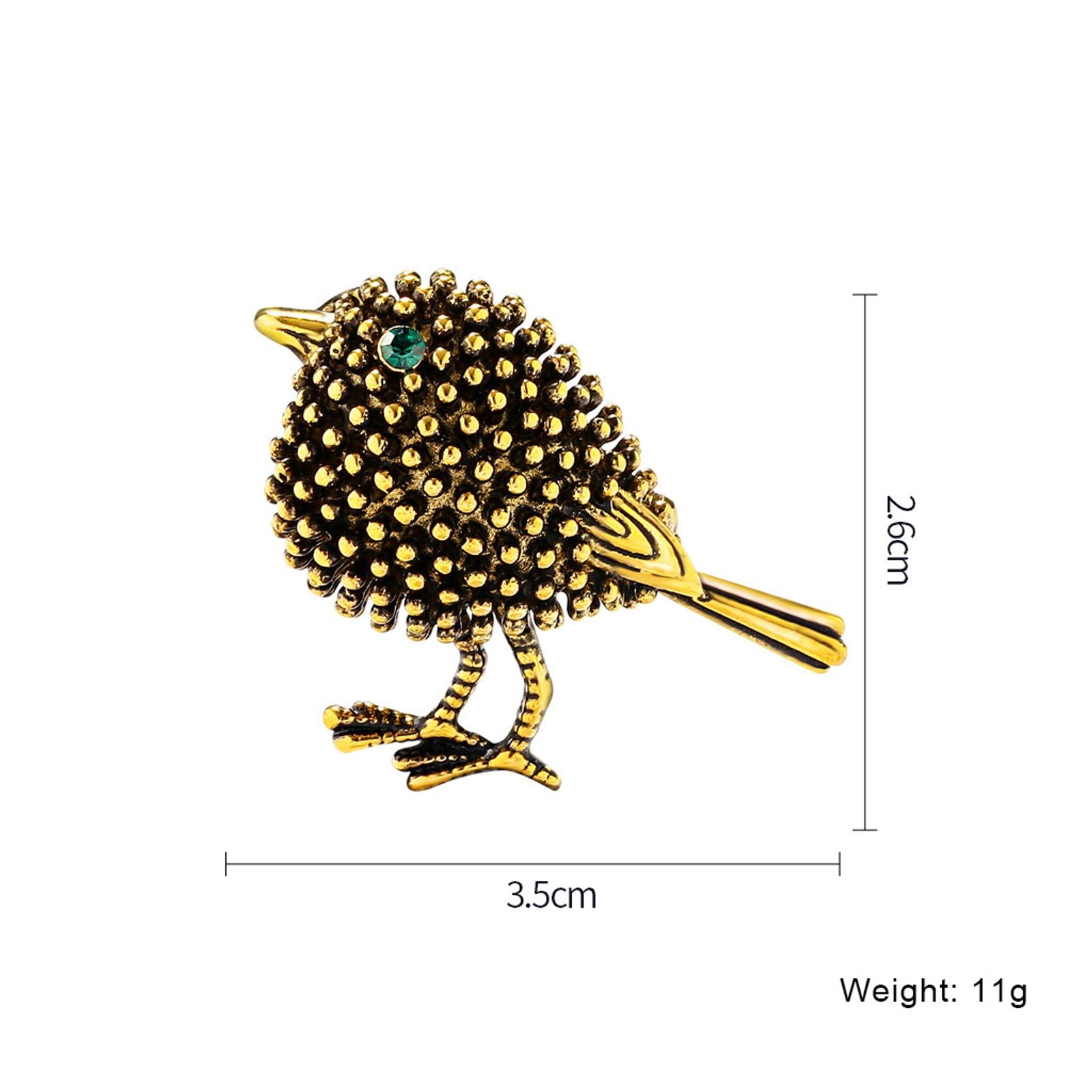 Cute Animal Brooch - Shiny Crystal Sparrow Pigeon Pin