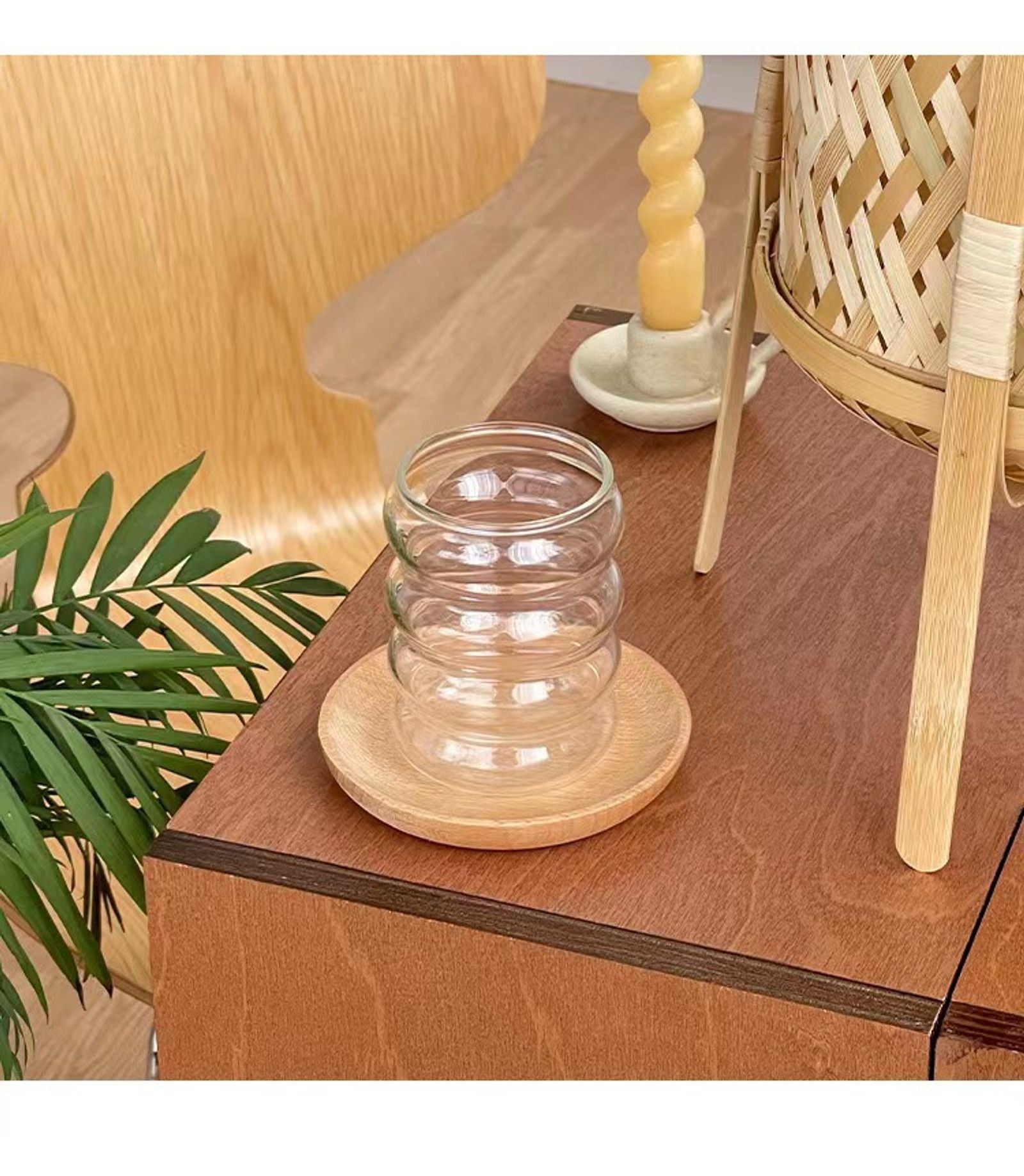 300ML Vintage Glass Coffee Mug - Heat-Resistant