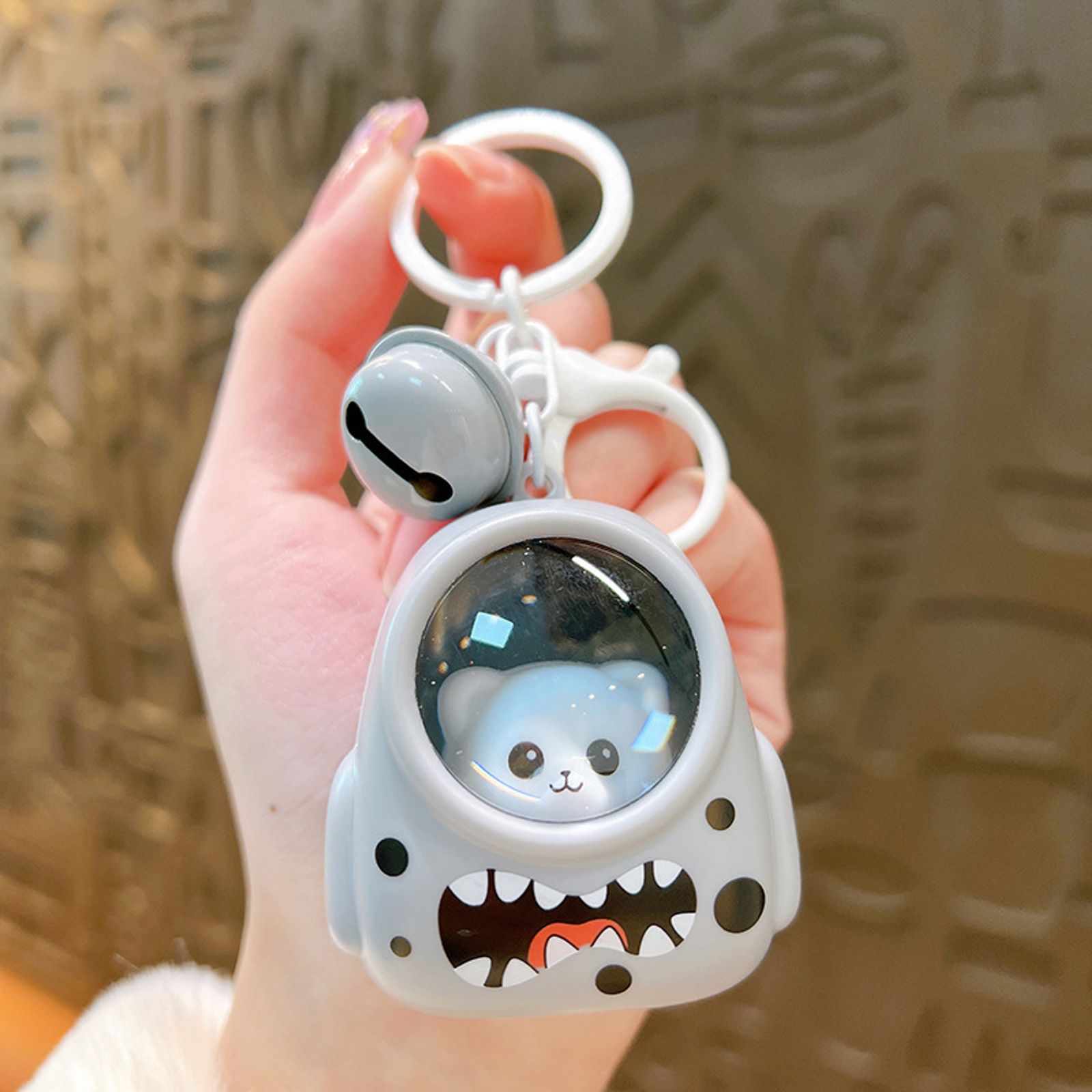 Luminous Capybara Keychain - Cute Space Capsule Pendant