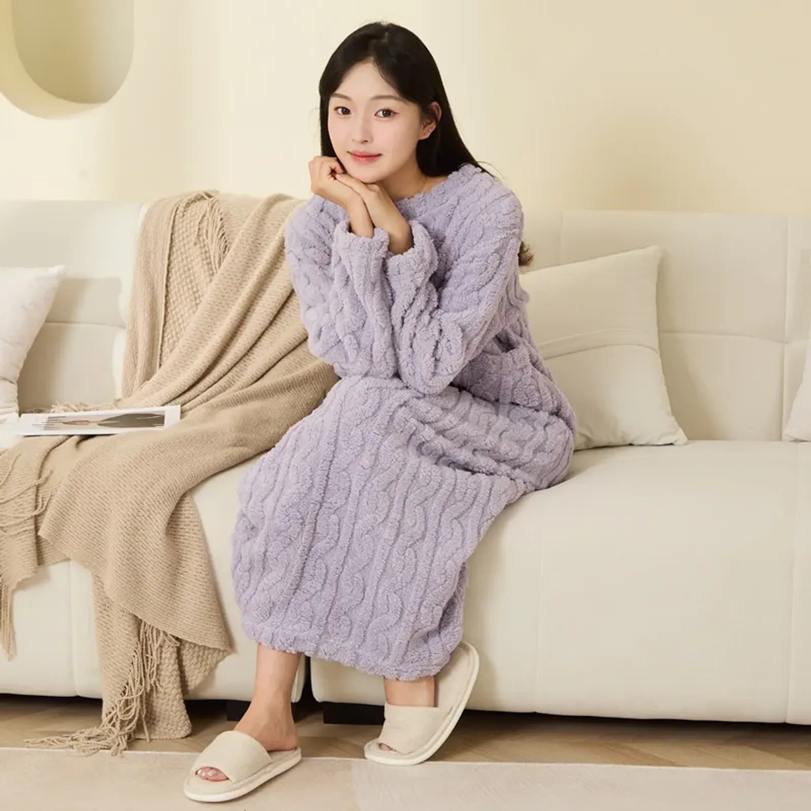 Thickened Warm Winter Pajamas Set for Women