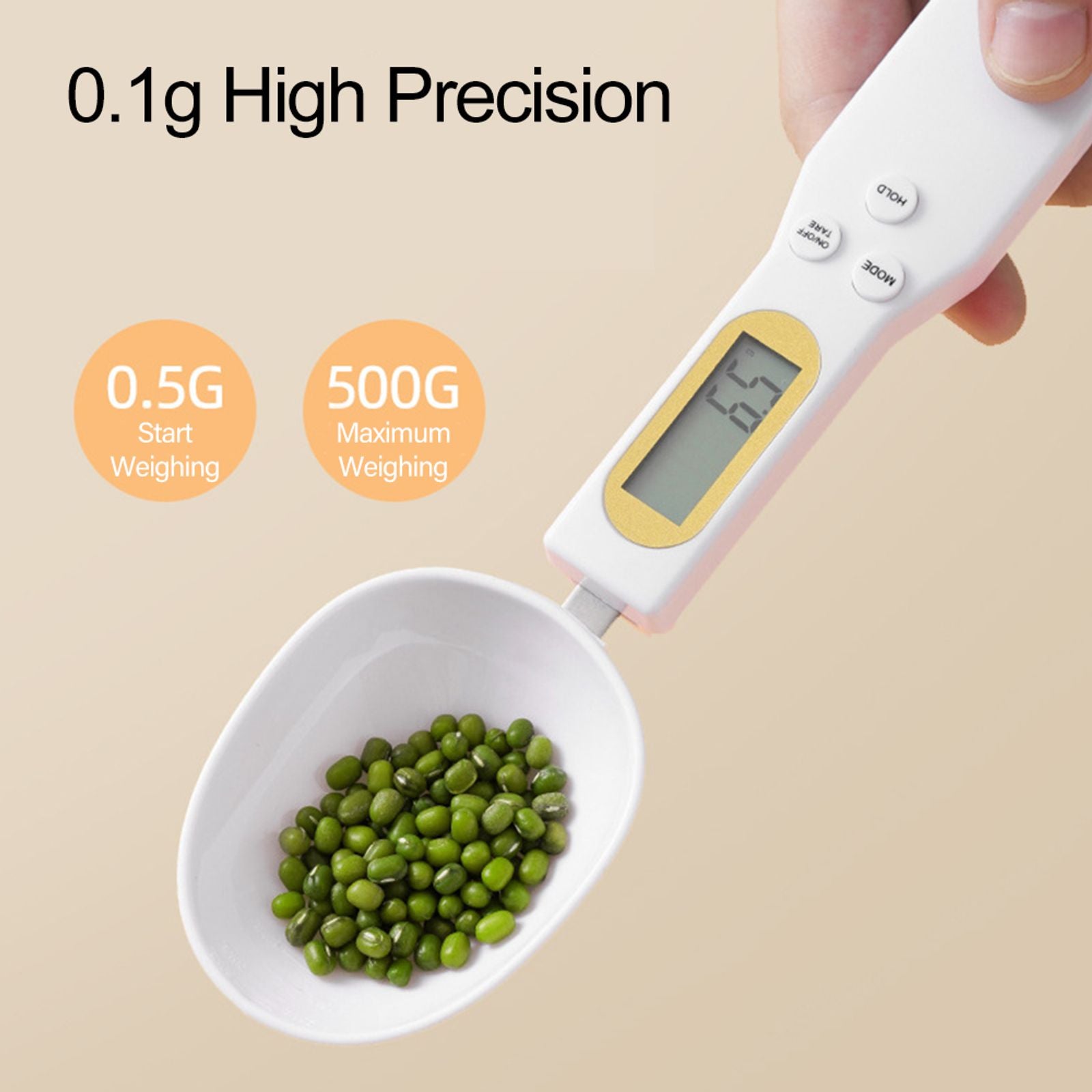 Portable LCD Digital Kitchen Scale Measuring Spoon