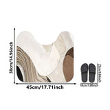 Abstract Art Curved Bathroom Mat Set - Non-Slip & Stylish