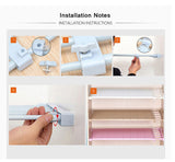 Adjustable Wall-Mounted Closet Organizer Shelf