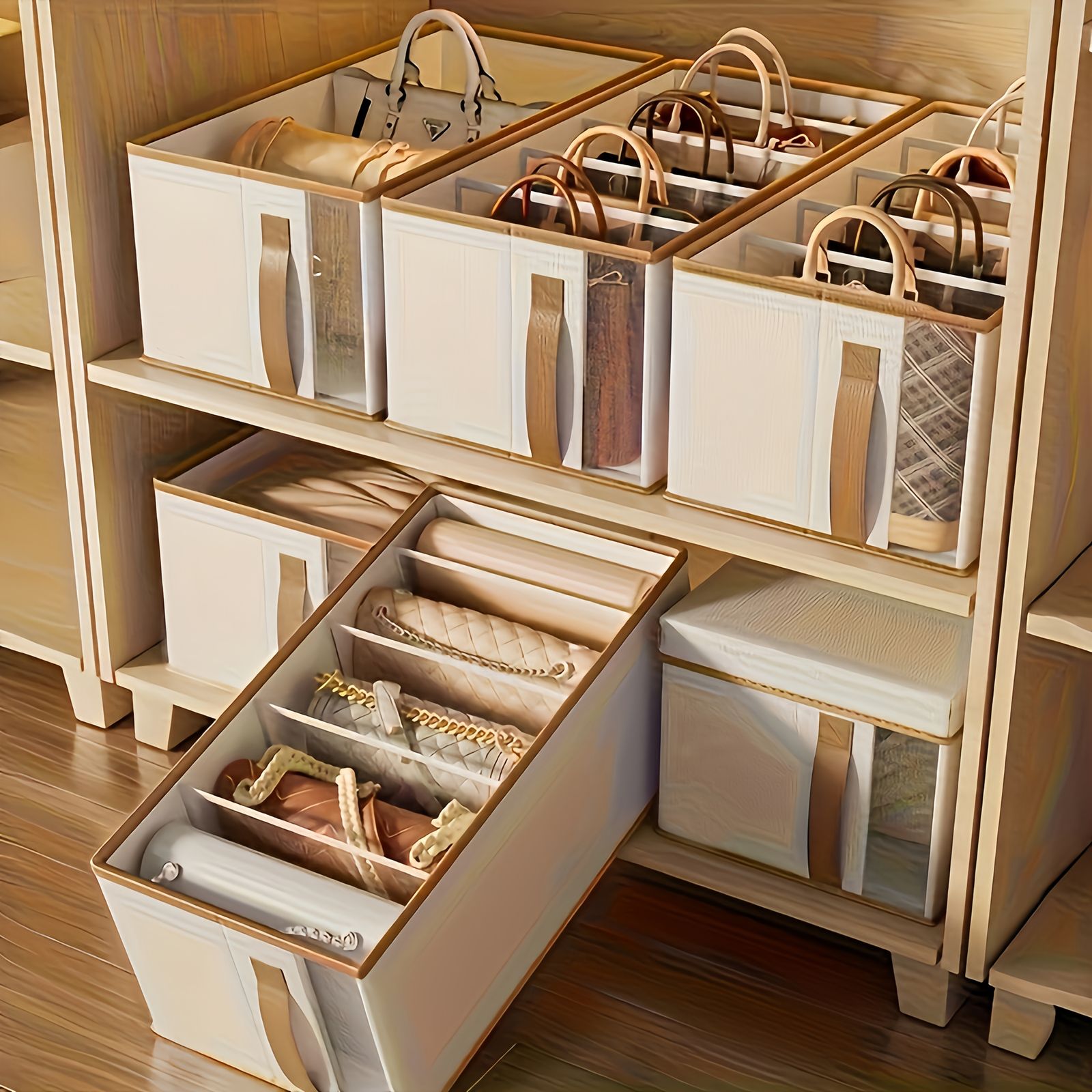 Packable Storage Boxes with Pull-Out Drawers