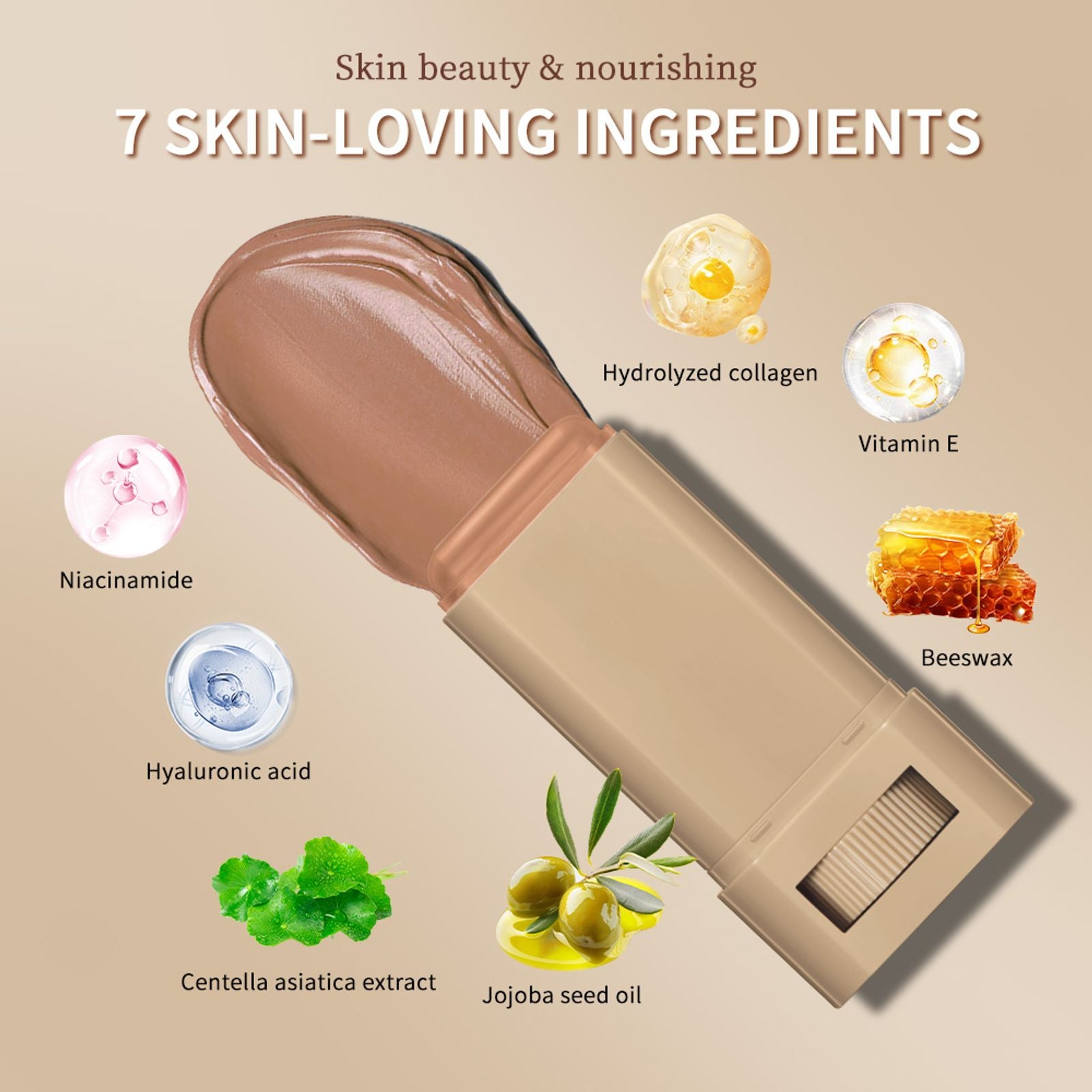 Skin Tint Foundation Stick - 6 Color Options