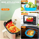 Silicone Air Fryer Pot Tray - Reusable BBQ Baking Mold