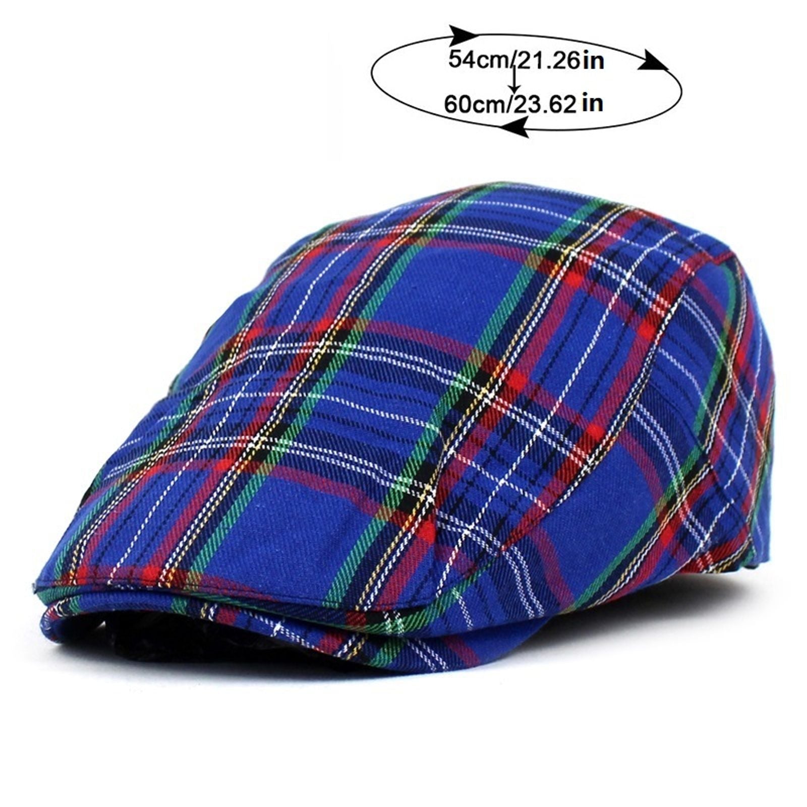 Colorful British Plaid Newsboy Cap for Men and Women
