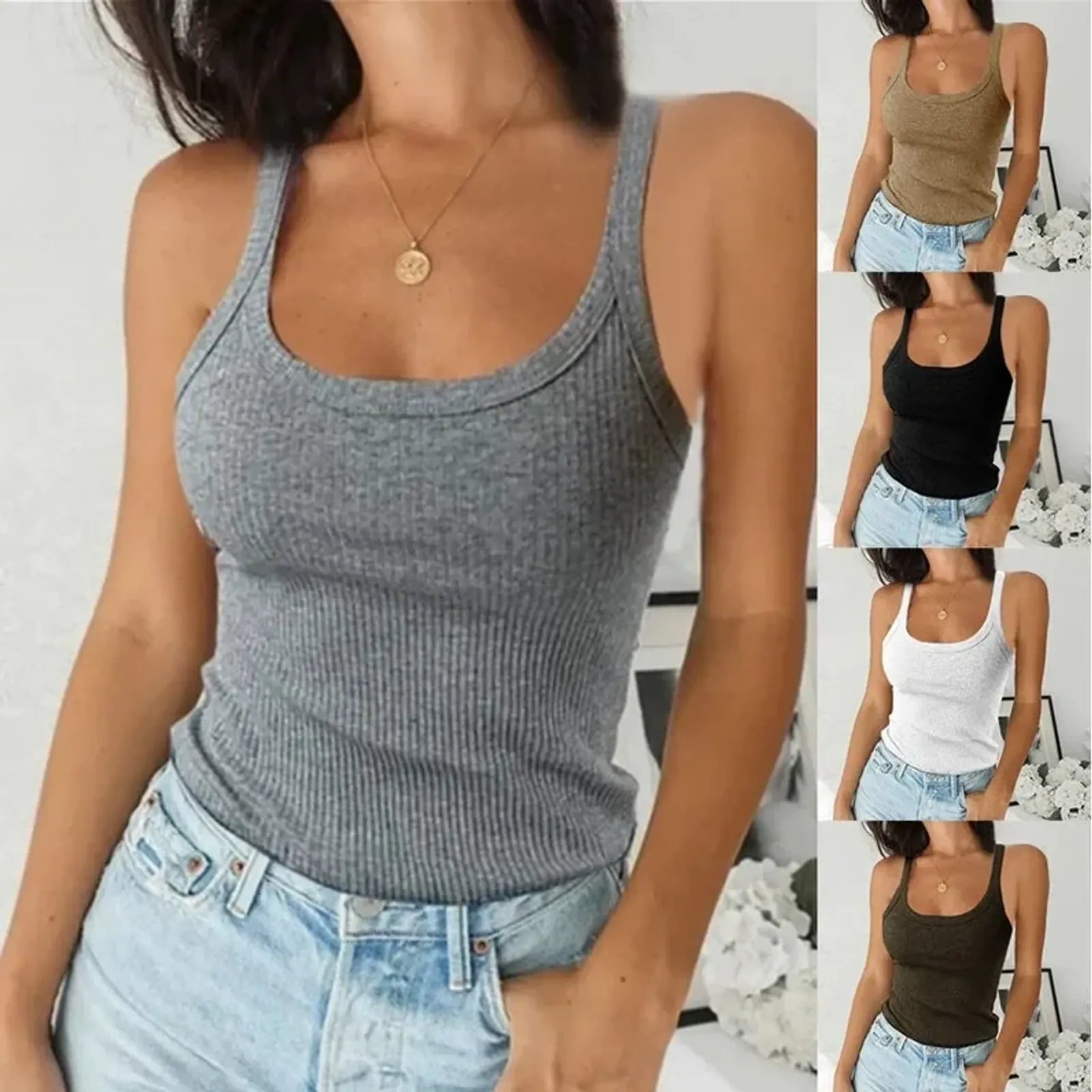 Versatile Round Neck Solid Top T-Shirt for Women