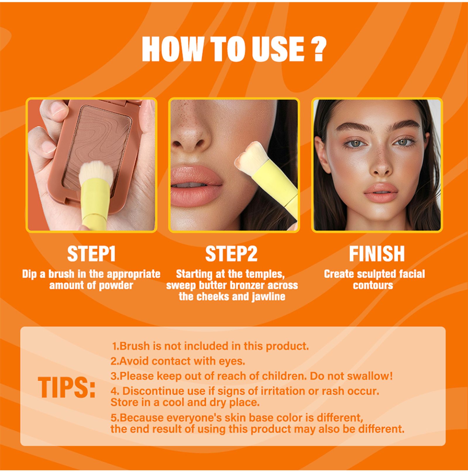 Matte Bronzer Contour Sticks for Face