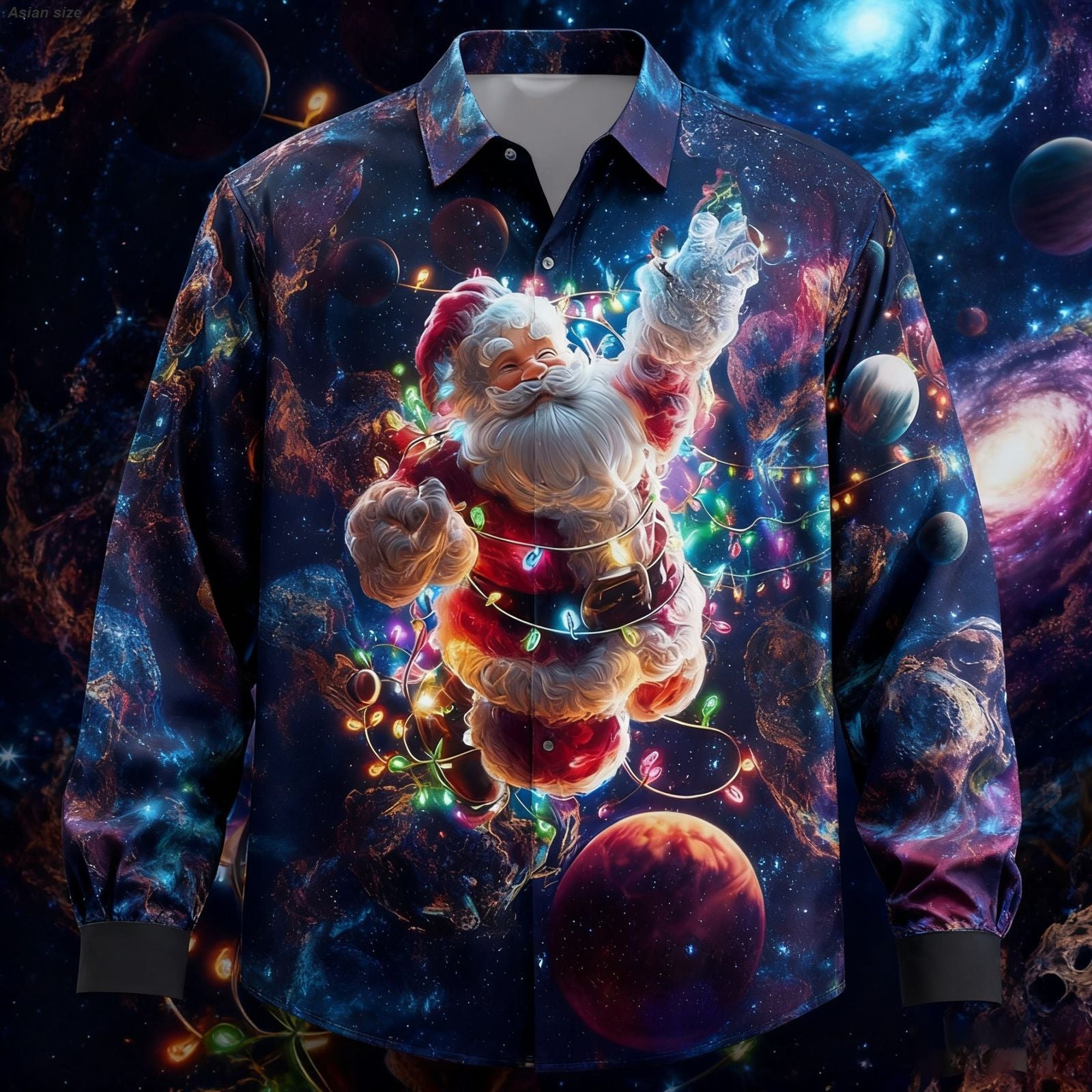 Funny Christmas Men's Santa Claus Long Sleeve Shirt
