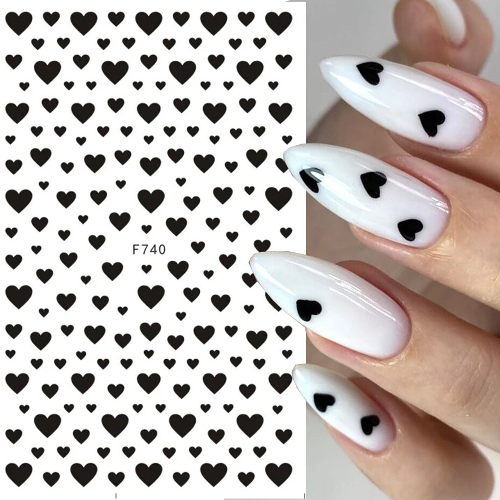 6PCS 3D Valentine's Day Nail Art Stickers