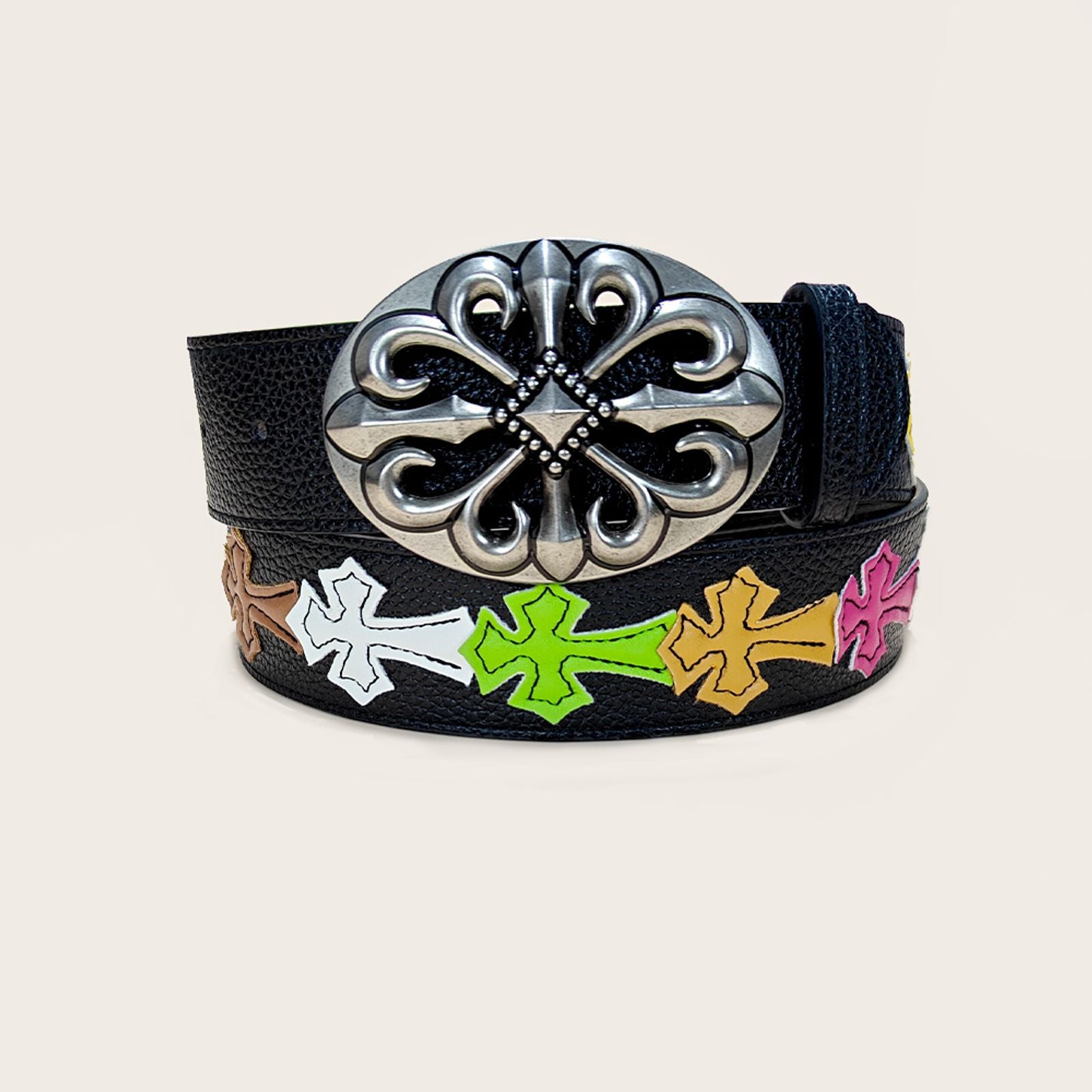 Unisex Luxury Designer Belt with Colorful Retro Punk Style