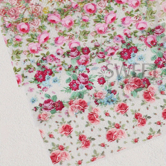 10PCS Mixed Nail Art Foils Transfer Sticker Set