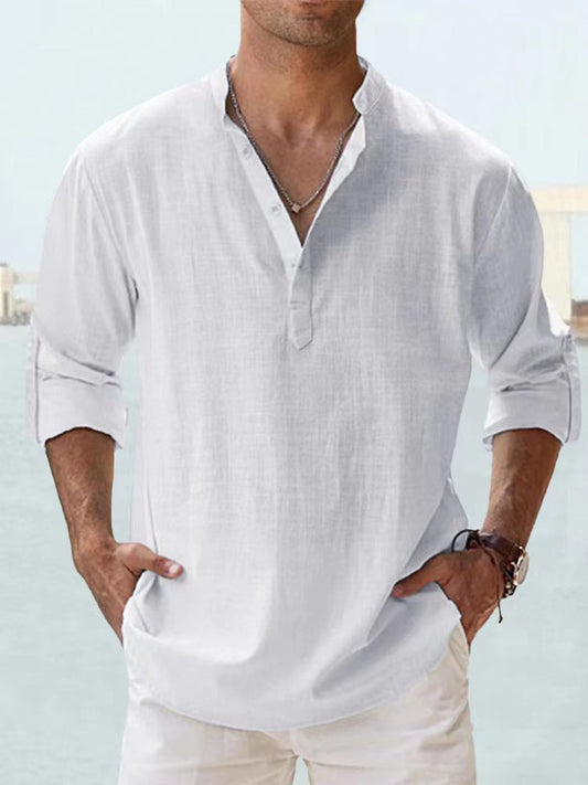 Lightweight Cotton Linen Casual Shirts for Men