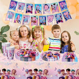 Kpop Demon Hunter Birthday Party Decoration Set