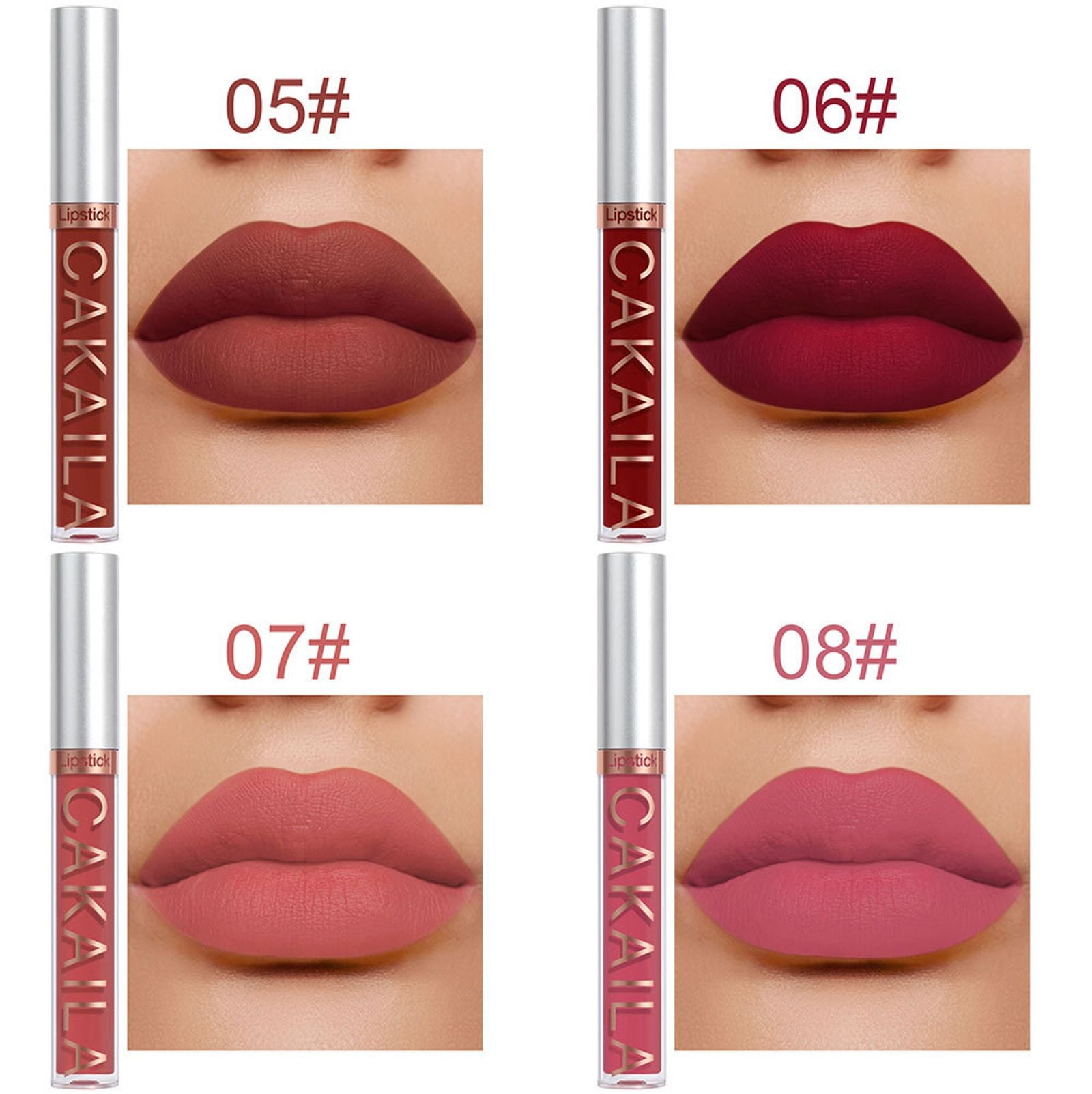 10pcs Nude Lip Gloss Matte Velvet Liquid Lipstick Set