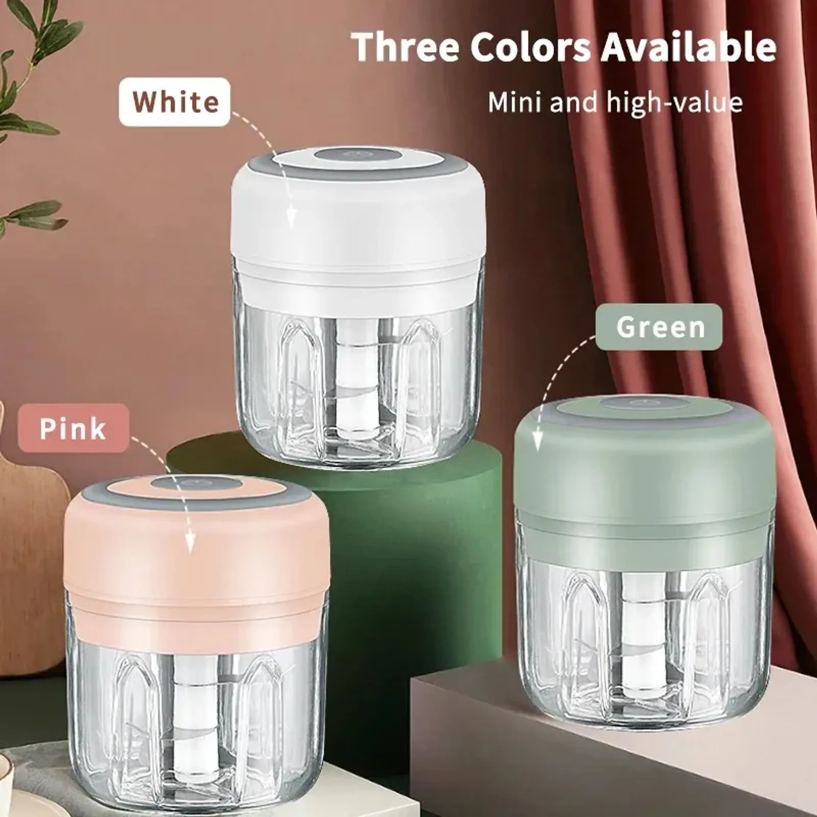 Powerful Mini Electric Garlic Chopper