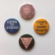 4pcs Lesbian Feminist Button Badges Set