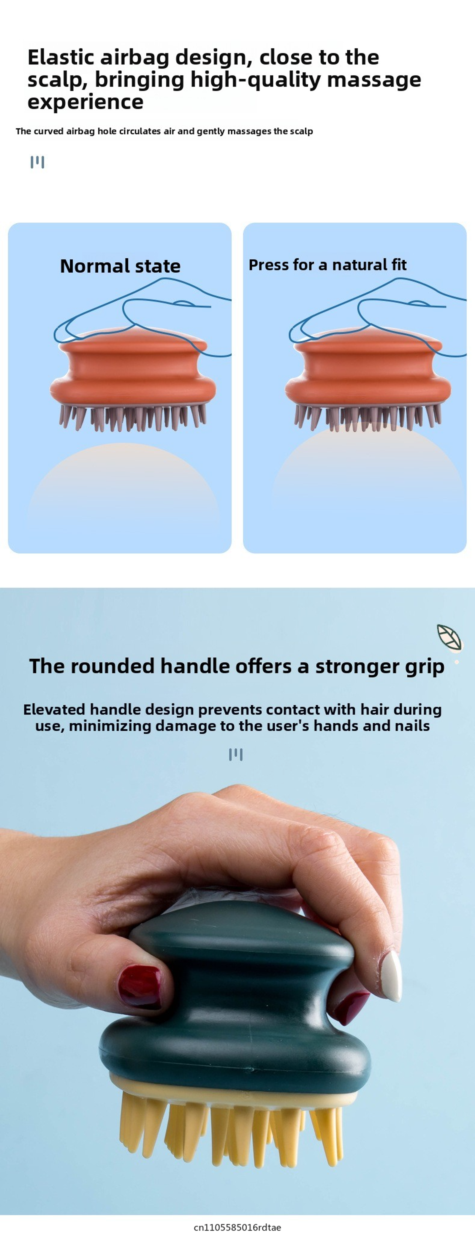 Scalp Massager and Hair Growth Silicone Brush