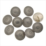 10pcs Vintage Pattern Metal Shank Buttons for Clothing