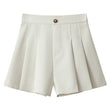 Summer A-Line Pleated High Waist Shorts for Women