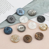 20pc 20mm Imitation Shell Resin Wide Buttons