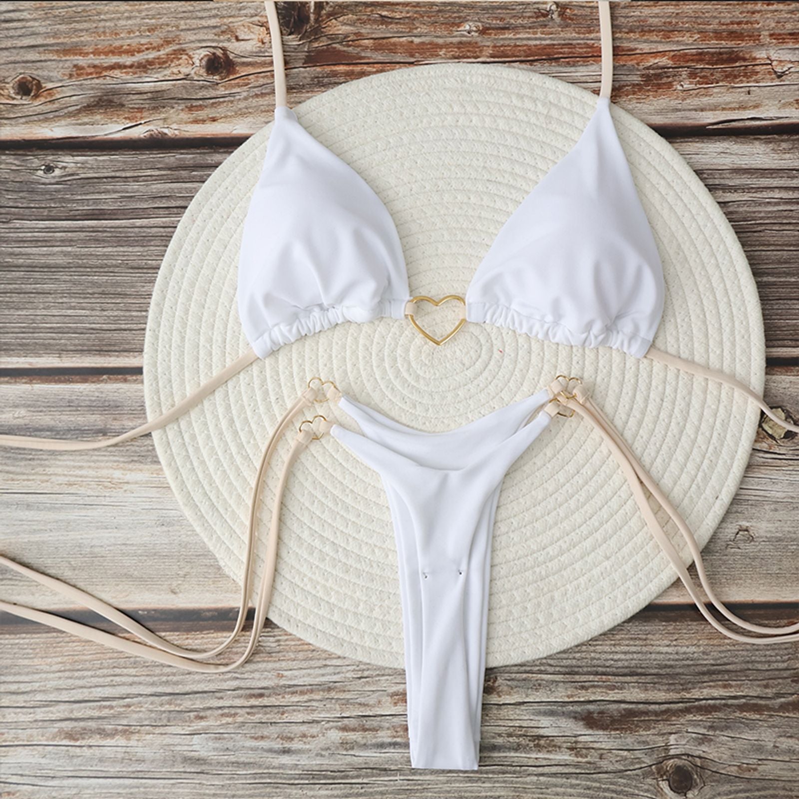 Women's Sexy Brazilian Bikini Set with Halter Top