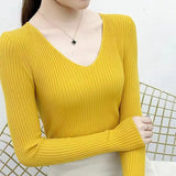 Women’s Knitted V-Neck Pullover Sweater