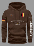 German Flag Print Hooded Sweatshirt for Men and Women