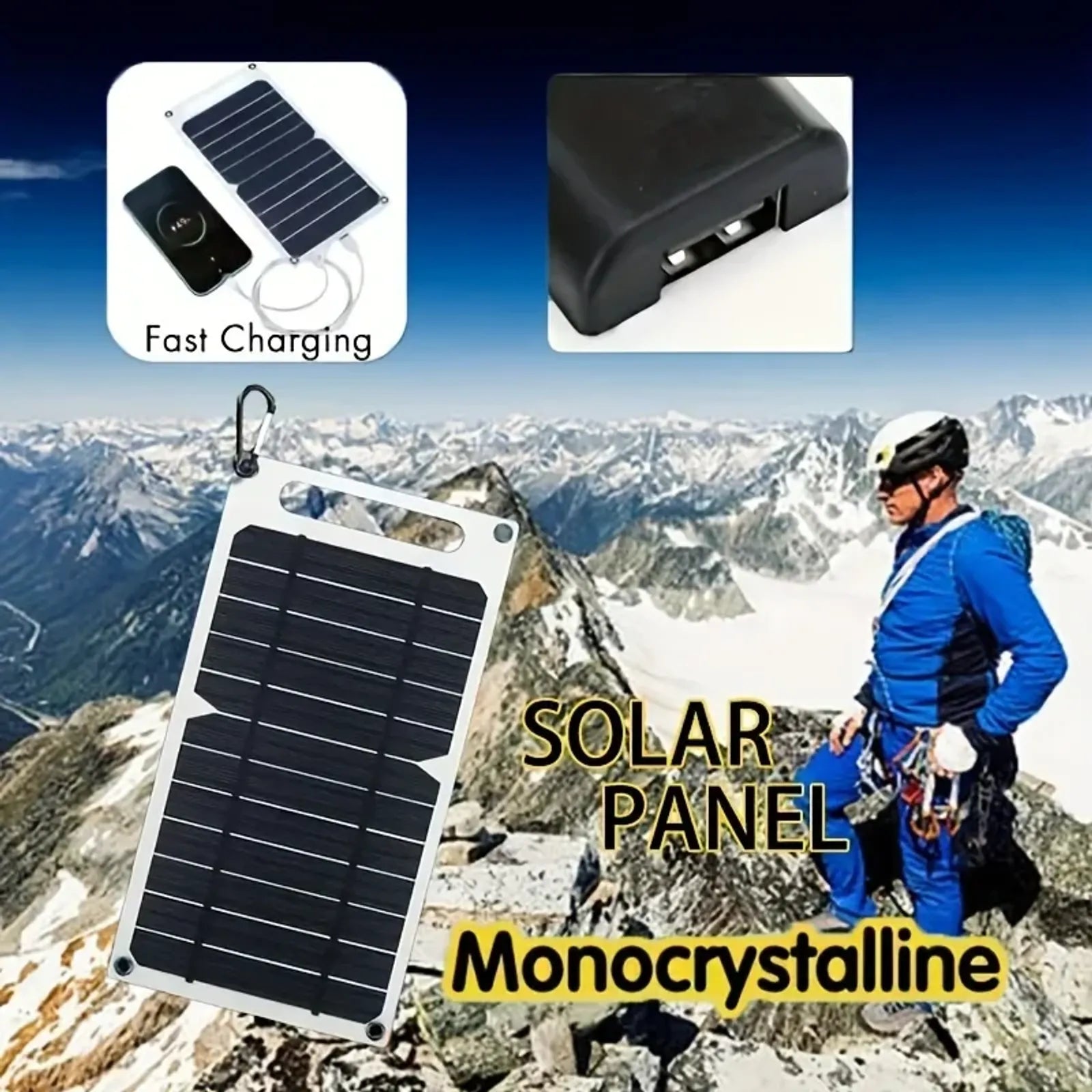 35W Portable Solar Panel with USB Charger for Outdoor Use