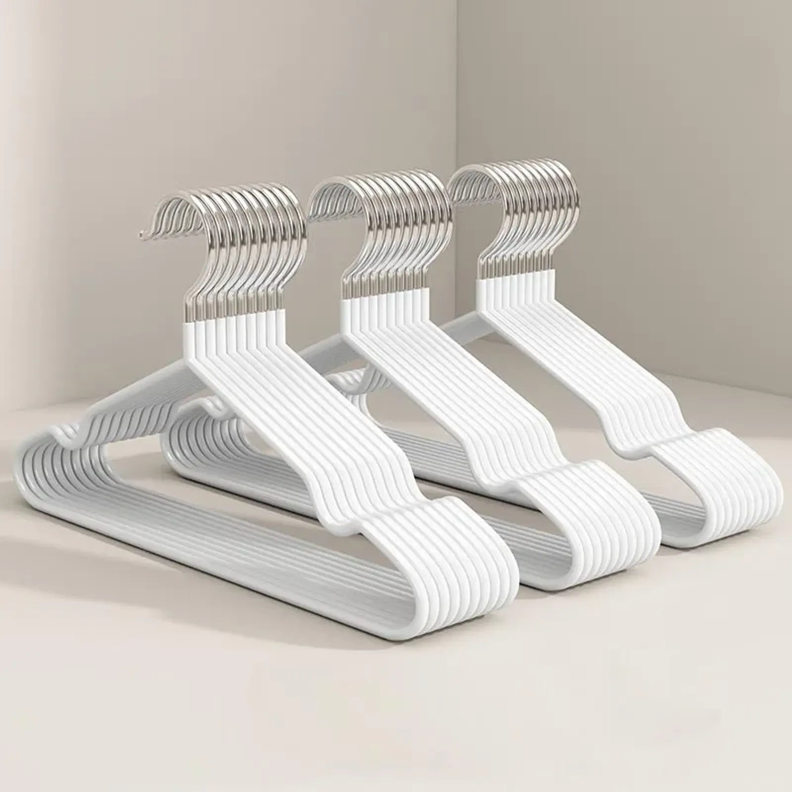 10pcs Durable No-Slip Metal Clothes Hangers