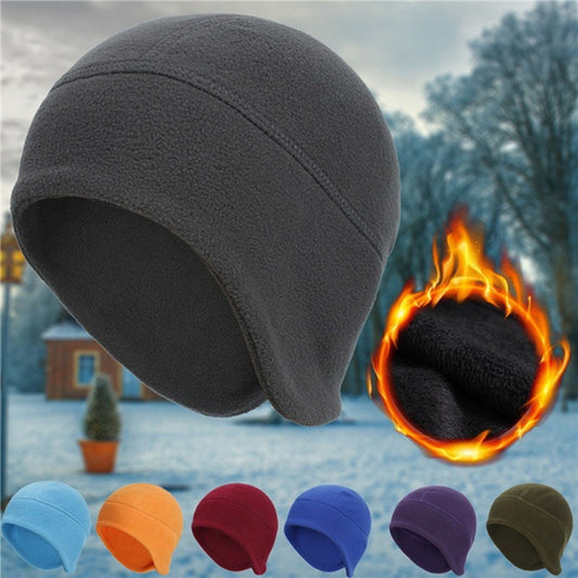 Fleece Earflap Hat for Winter Cycling and Skiing