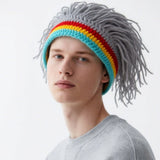 Rebel Rasta Braid Cap - Unisex Winter Knit Beanie