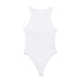 Women's White Sleeveless Bodysuit - Summer Essential