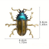 Retro Insect Beetle Brooch with Rhinestones