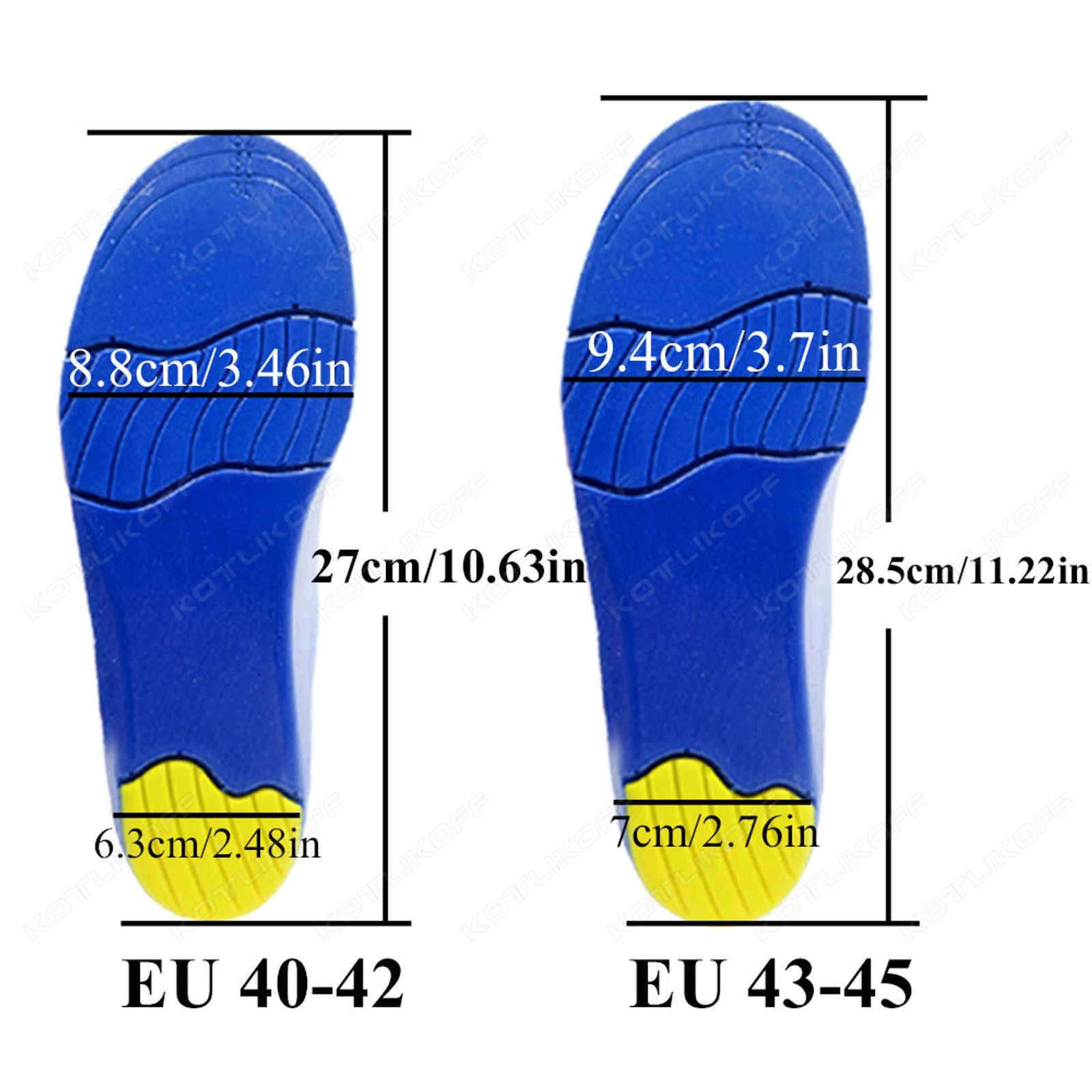Orthotic Insoles for Flat Feet and High Arches