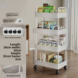 Mobile Multi-functional Kitchen Storage Shelf Trolley